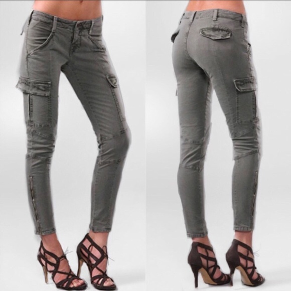 J Brand Houlihan Vintage Olive Skinny Cargo Sz 30
